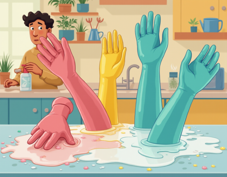 고무장갑 녹는 이유