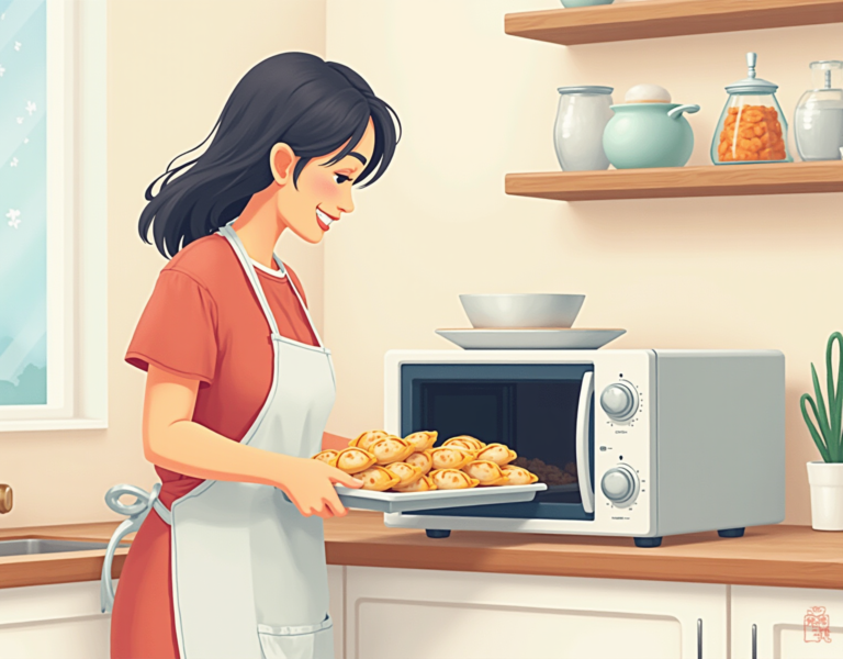 광파오븐 군만두 만들기