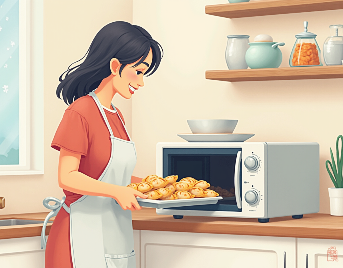 광파오븐 군만두 만들기