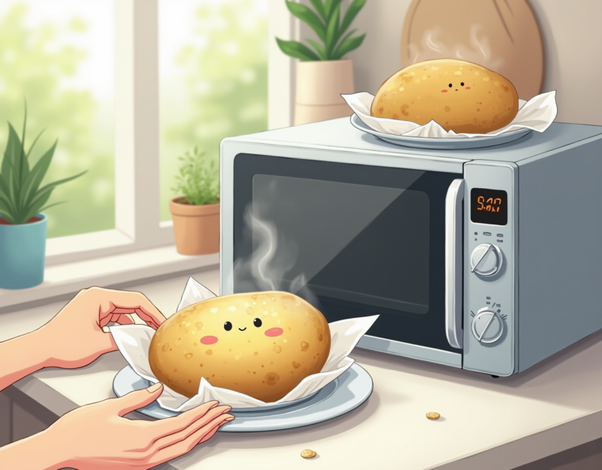 전자레인지감자 찌기