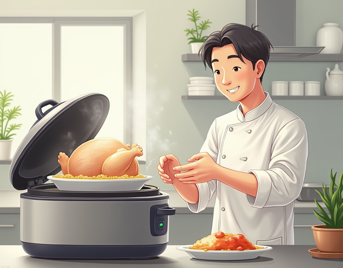 전기밥솥삼계탕