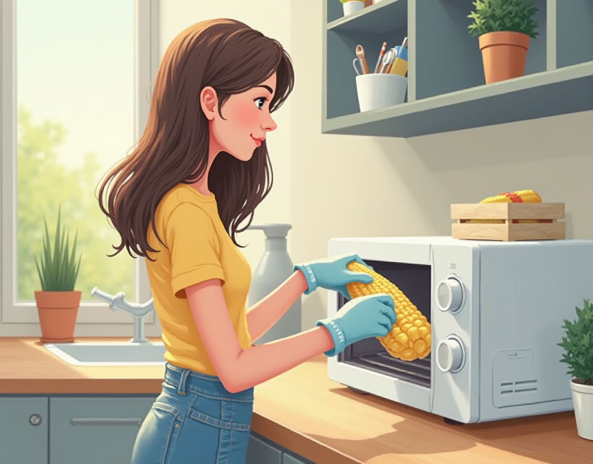 냉동옥수수 전자레인지