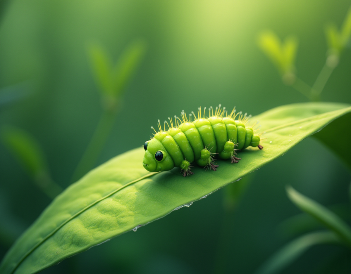 화랑곡나방 애벌레