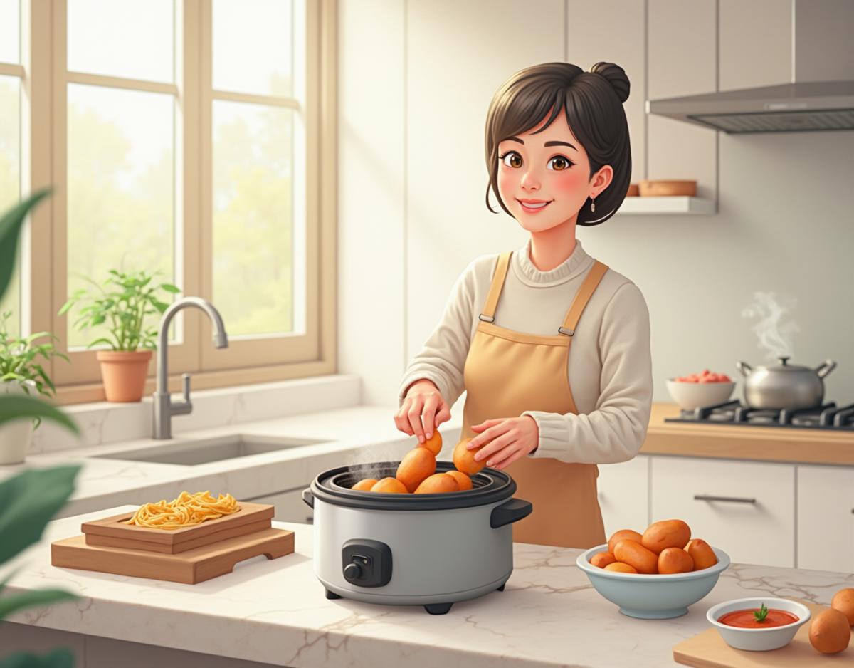 전기밥솥 고구마 찌기