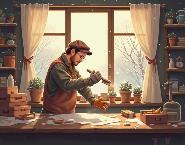 먼지다듬이 겨울