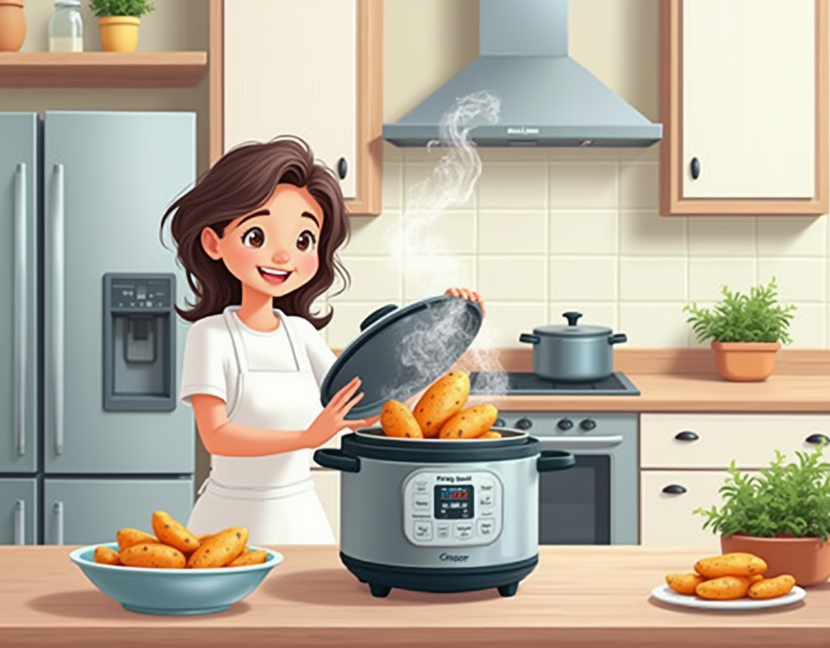 압력밥솥 고구마