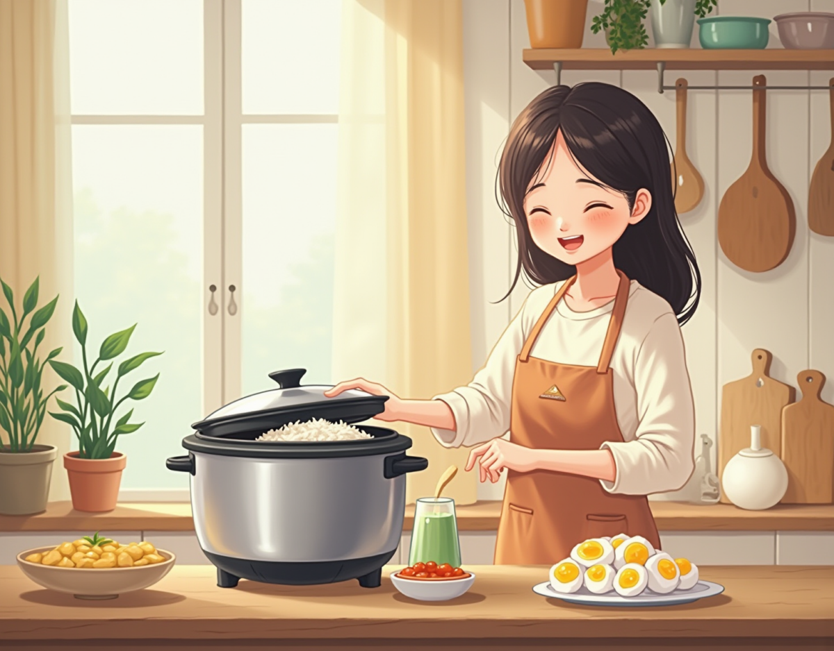 전기밥솥 구운계란