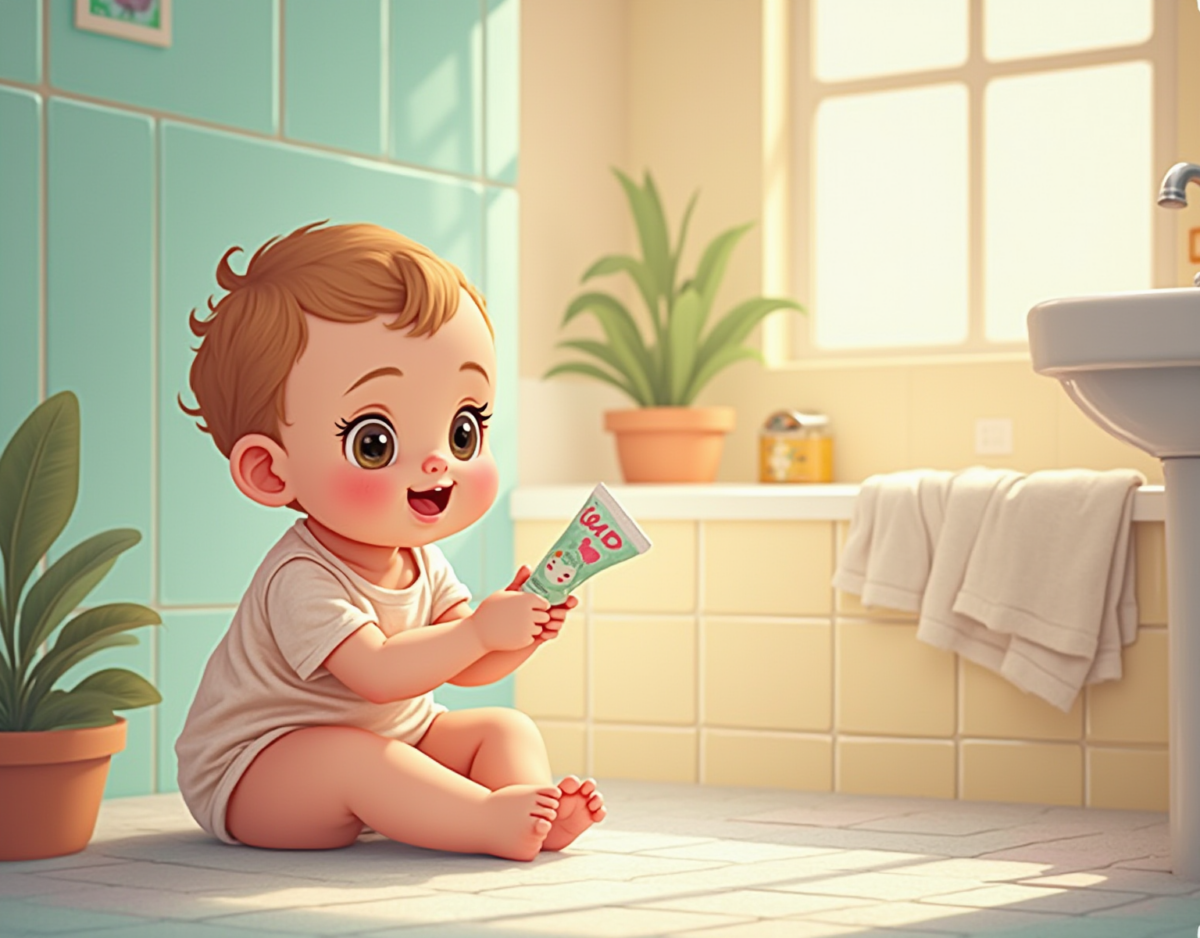 아기 고불소치약