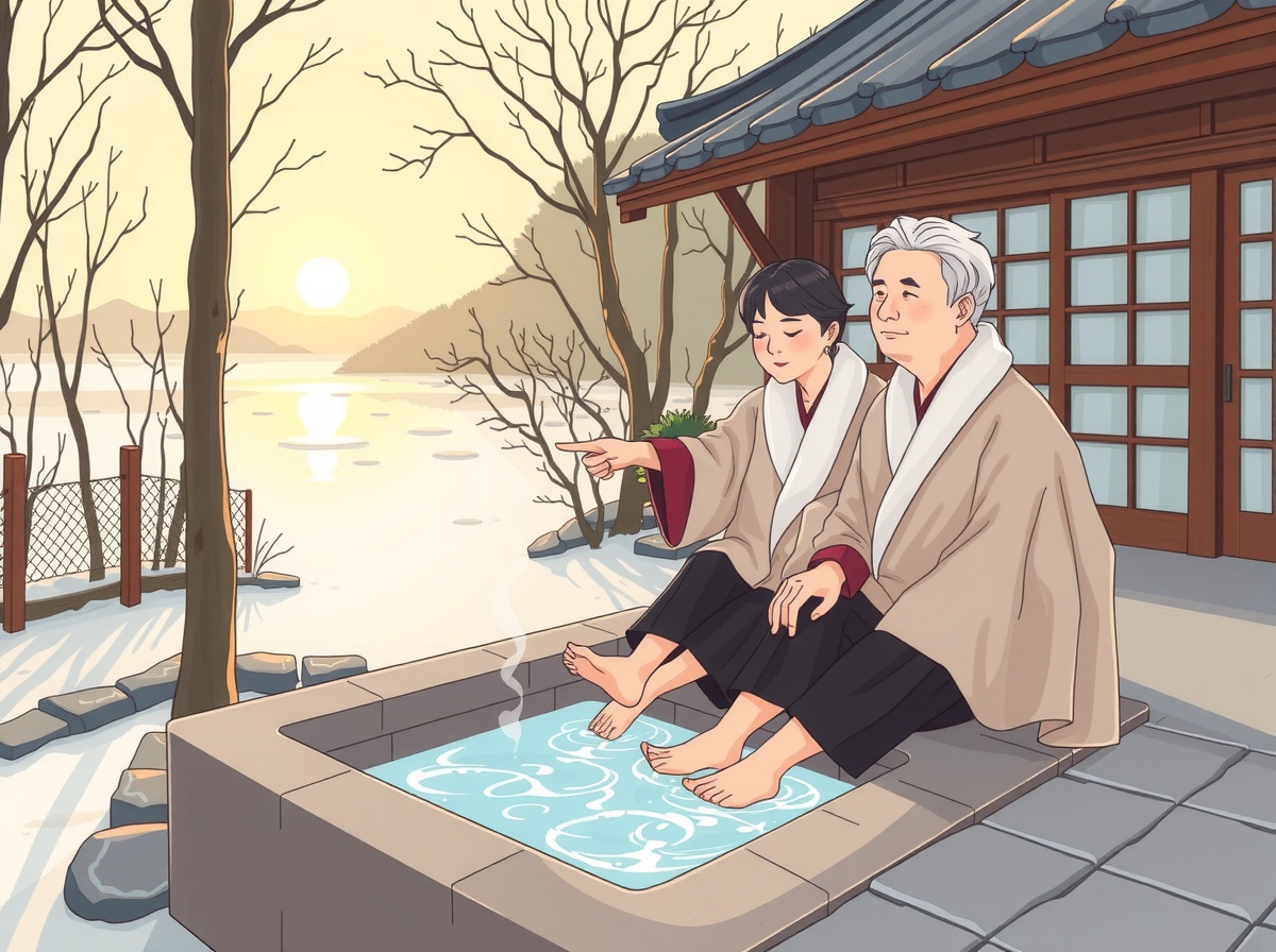 덕산온천 족욕장